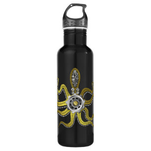 Steampunk Gears Octopus Kraken 710 Ml Water Bottle