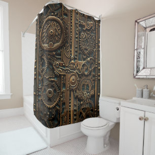 Steampunk Gears Shower Curtain