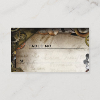 Steampunk Gears Victorian Guest Cartes