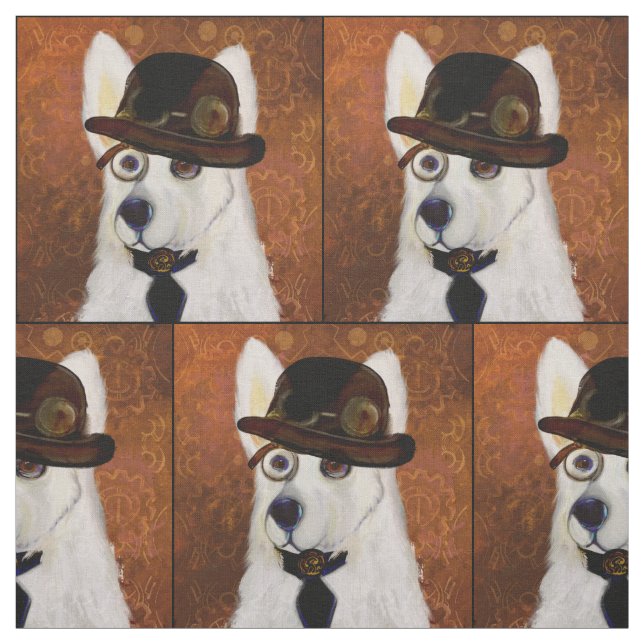 STEAMPUNK GERMAN SHEPHERD  FABRIC (Swatch)