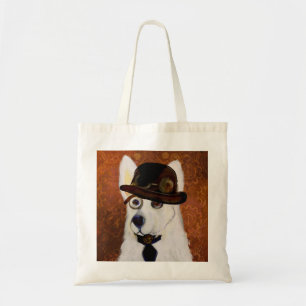 Steampunk German Shepherd Tote Bag