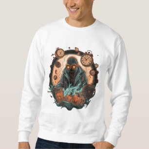Steampunk Ghost Time Traveller Halloween Sweatshirt