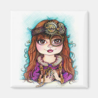 STEAMPUNK Girl Magnet