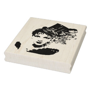 Steampunk Glamour Lady Rubber Stamp