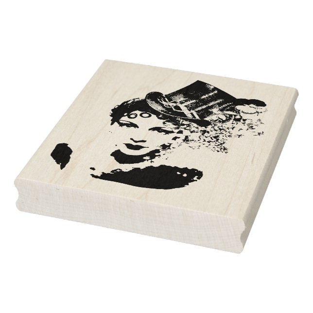 Steampunk Glamour Lady Rubber Stamp (Stamp)