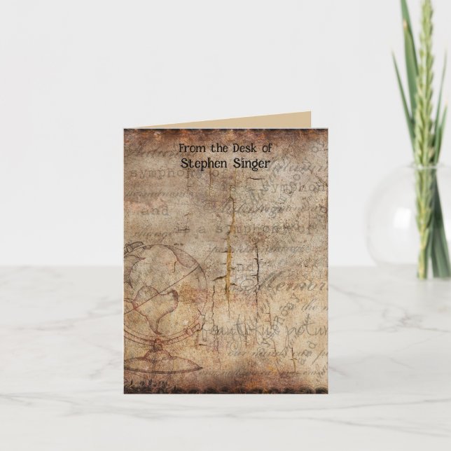 Steampunk Globe Travel Journal Papier (Devant)