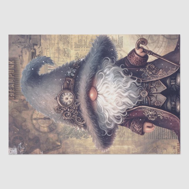 Steampunk Gnome Tissue Paper (Front)