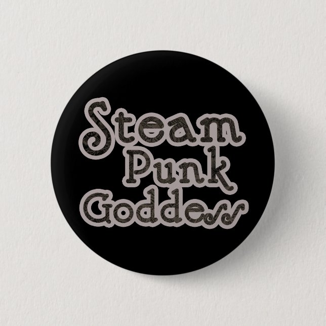 Steampunk Goddess 2 Inch Round Button (Front)