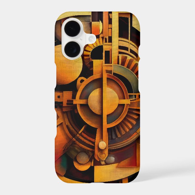 Steampunk Golden Mechanism Abstract (Back)