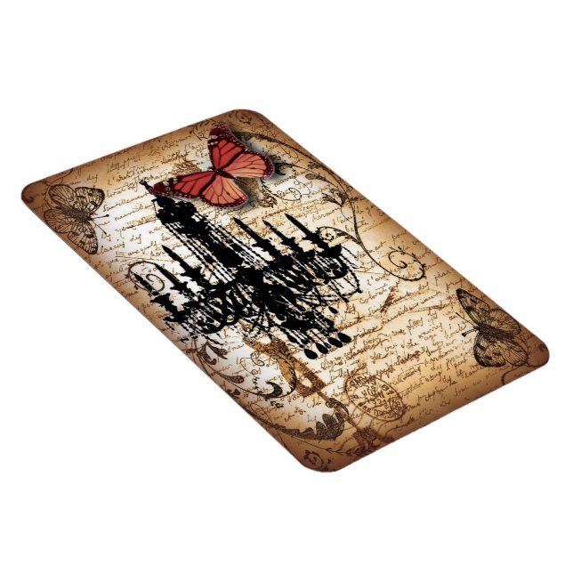 steampunk goth butterfly paris vintage chandelier magnet (Right Side)