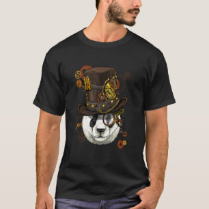 Steampunk Gothic Giant Panda Bear Mechanical Anima T-Shirt