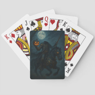 Steampunk Gothic Horror Headless Horseman Playing Cards