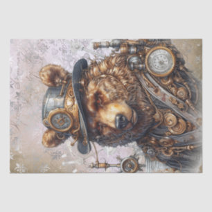 Steampunk Grizzly Bear Tissue Paper