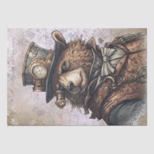 Steampunk Grizzly Bear Tissue Paper