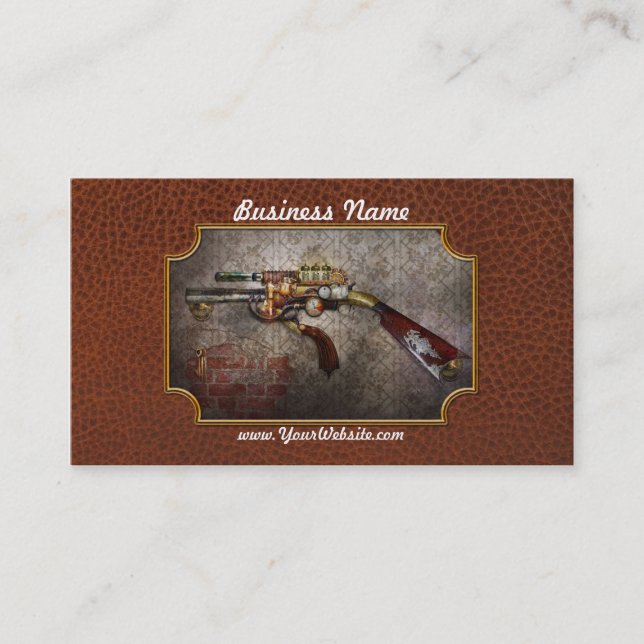 Steampunk - Gun - The sidearm Business Card (Front)
