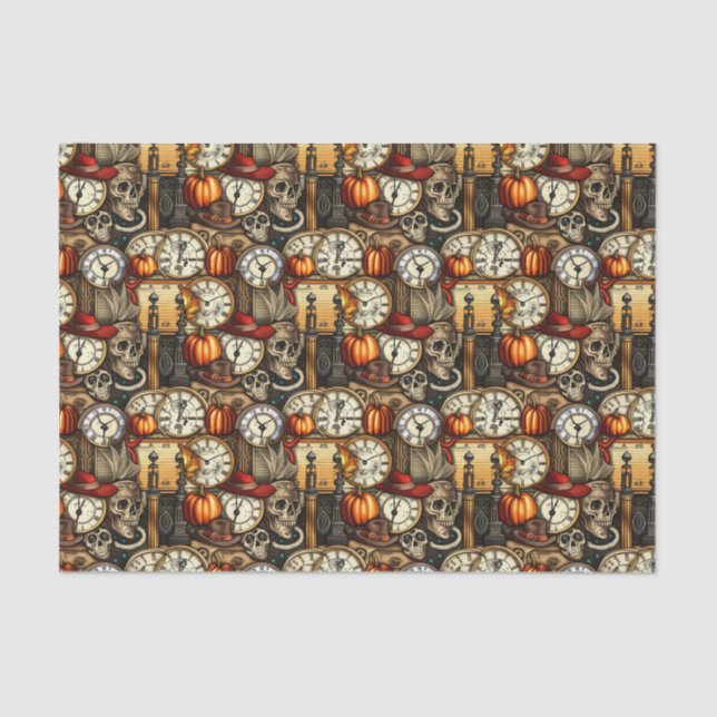 Steampunk Halloween Delights Tissue Paper (Front)