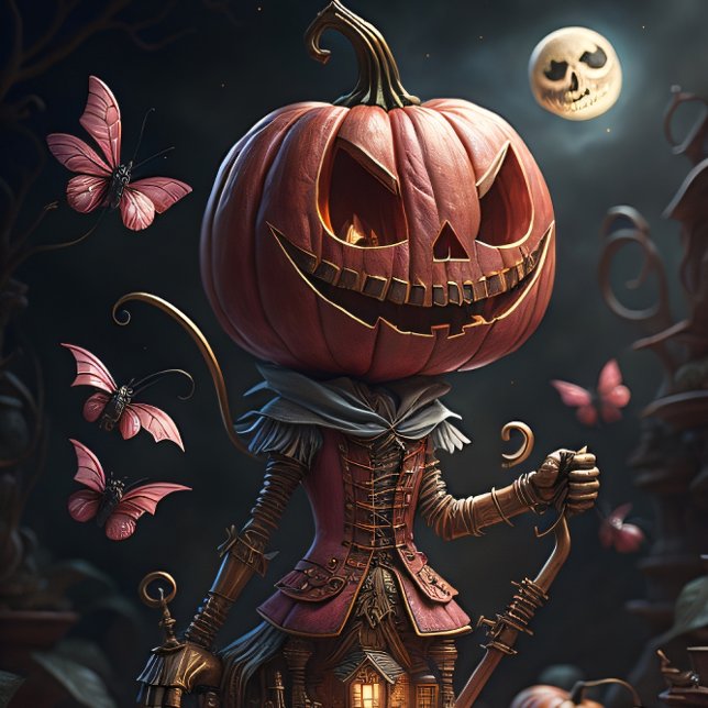 Steampunk Halloween pink corset Pumpkin Head Tissue Paper (Creator Uploaded)