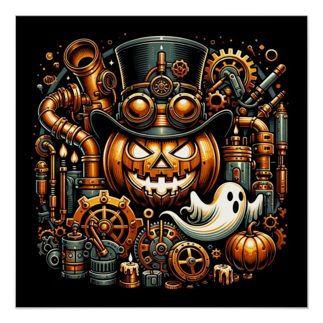 Steampunk Halloween Poster (Front)