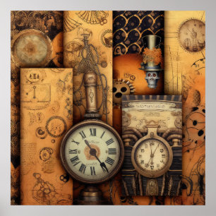 Steampunk Halloween Poster