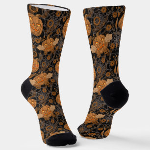 Steampunk Halloween Pumpkins Socks