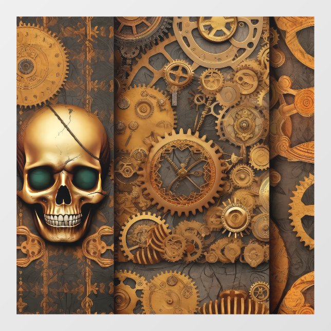 Steampunk Halloween Window Cling (Sheet)