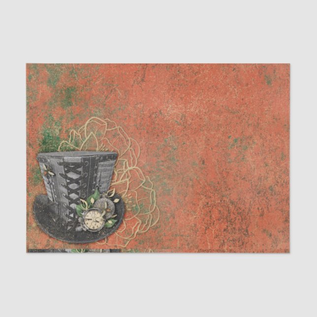 Steampunk Hat Tissue Paper (Front)