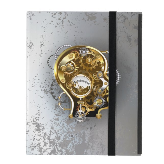 Steampunk head with manometer iPad case (Front Closed)