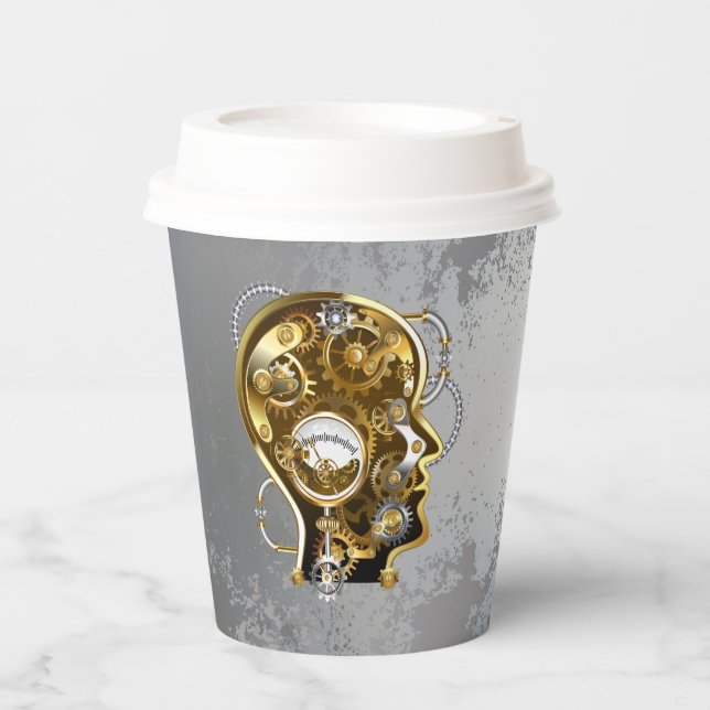 Steampunk Head with Manometer.jpg Paper Cups (Front)
