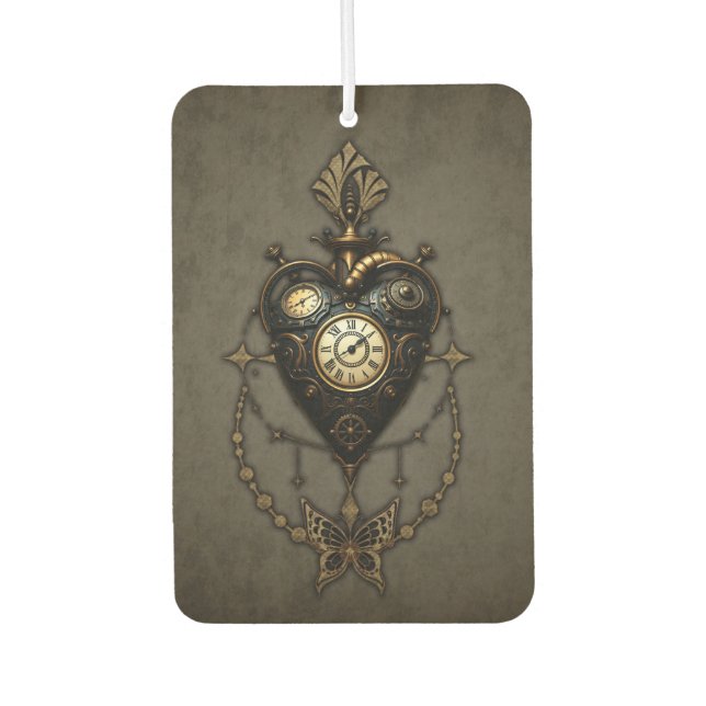 Steampunk heart,  air freshener (Front)