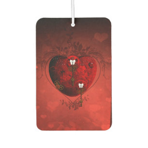 Steampunk heart air freshener