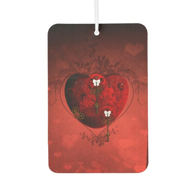 Steampunk heart air freshener (Front)
