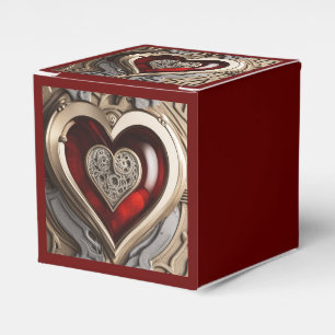 Steampunk Heart – Intricate Mechanical Love Favor Box