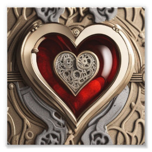 Steampunk Heart – Intricate Mechanical Love  Photo Print