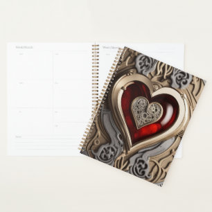 Steampunk Heart – Intricate Mechanical Love Planner