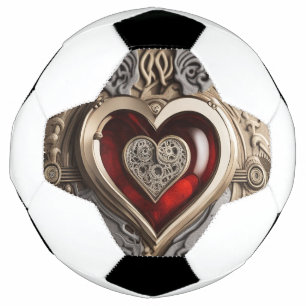 Steampunk Heart – Intricate Mechanical Love  Soccer Ball