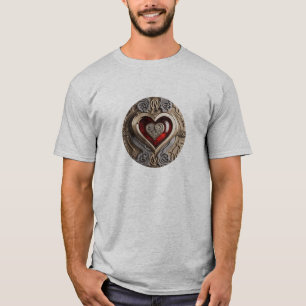 Steampunk Heart – Intricate Mechanical Love  T-Shirt