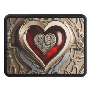 Steampunk Heart – Intricate Mechanical Love  Trailer Hitch Cover