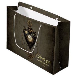 Steampunk heart,  large gift bag