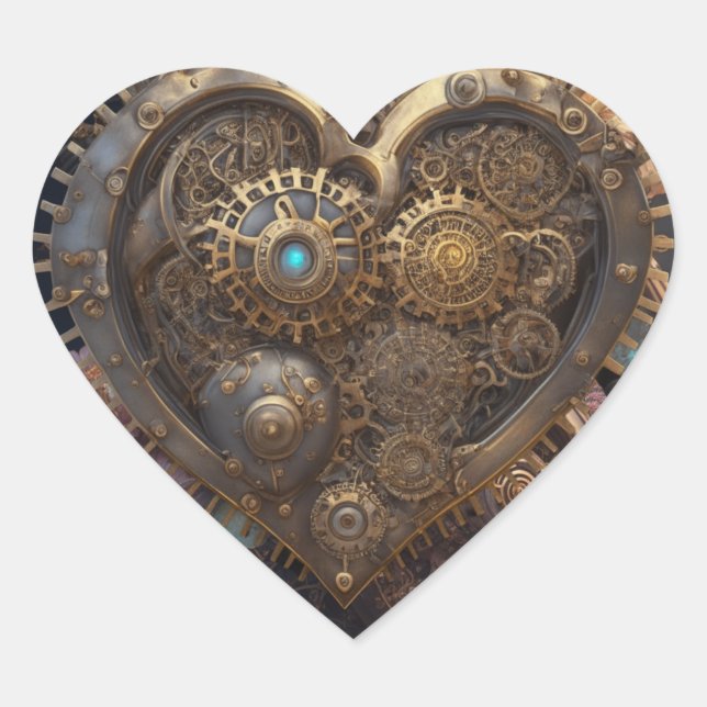 Steampunk Heart | Metal Gears Sticker (Front)