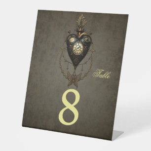 Steampunk heart, pedestal sign