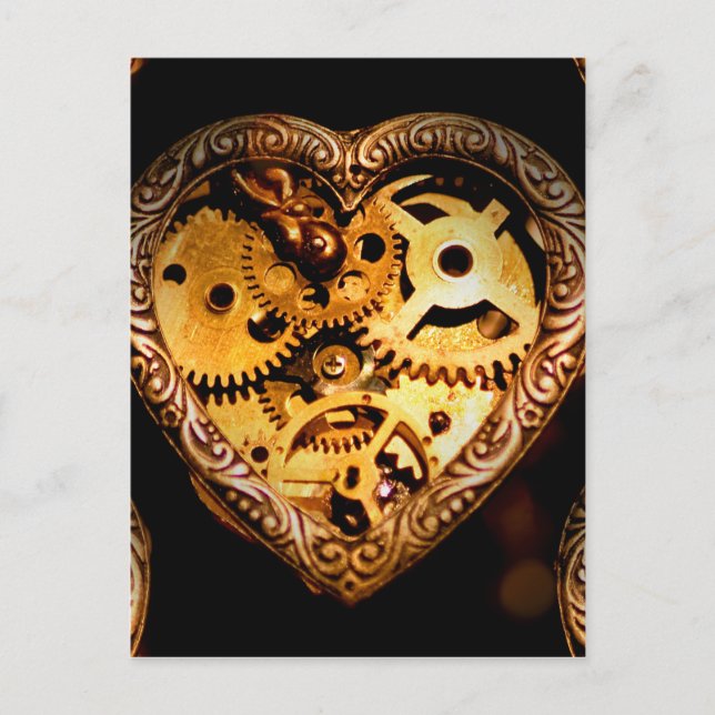 steampunk heart postcard (Front)