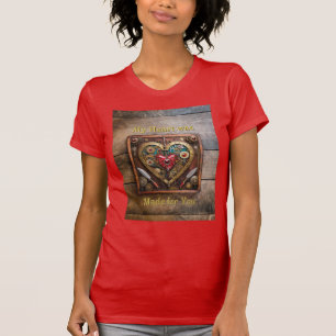 Steampunk Heart Rubies And Daggers For Warriors T-Shirt