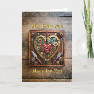 Steampunk Heart Rubies And Daggers For Warriors  Thank You Card
