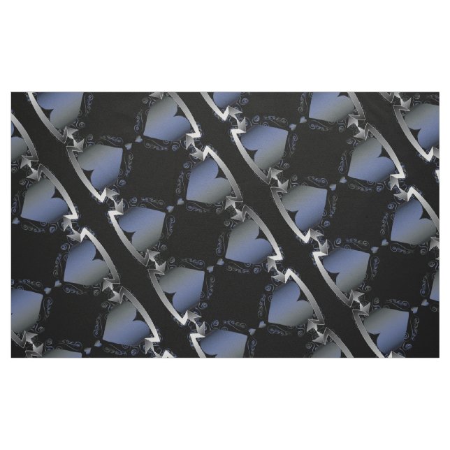 Steampunk Heart Series Blue Neon Fabric (Fat Quarter)