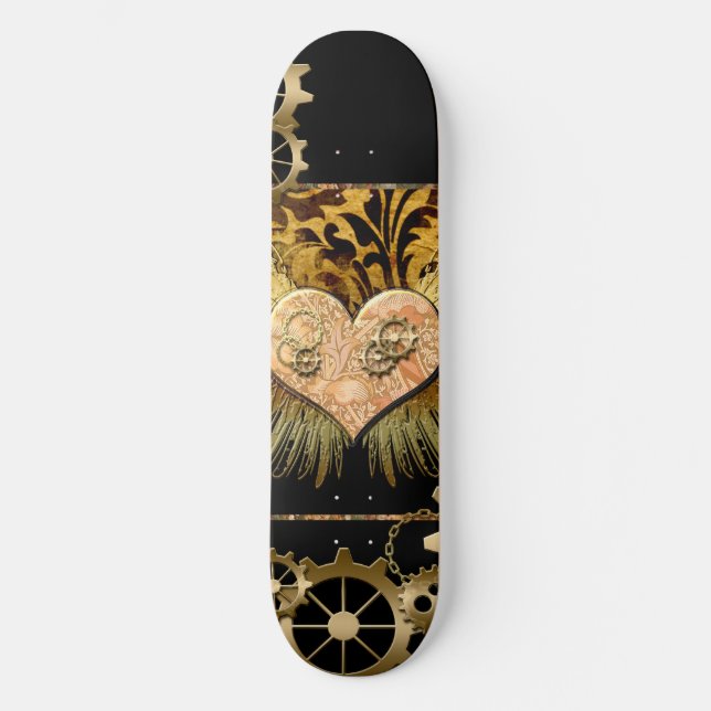 Steampunk heart skateboard (Front)