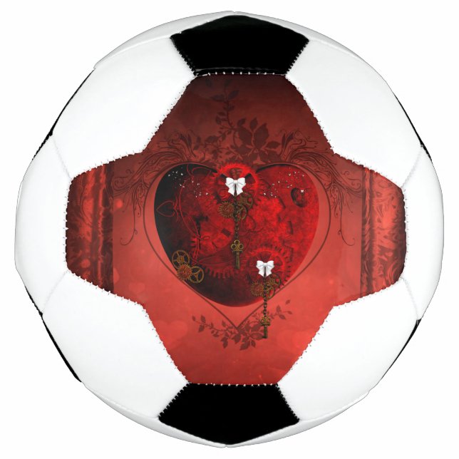 Steampunk heart soccer ball (Front)