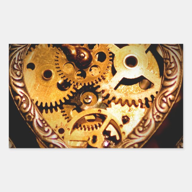 steampunk heart sticker (Front)