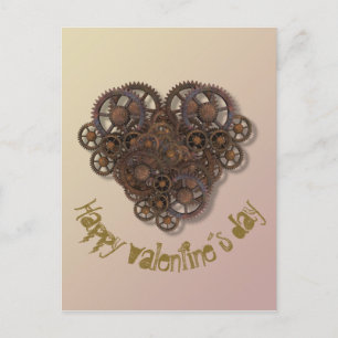 Steampunk heart Valentine´s card