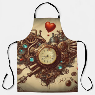 Steampunk heart/valentine's day apron
