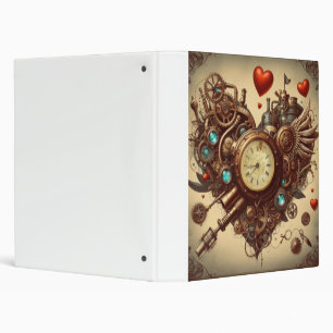 Steampunk heart/valentine's day  binder